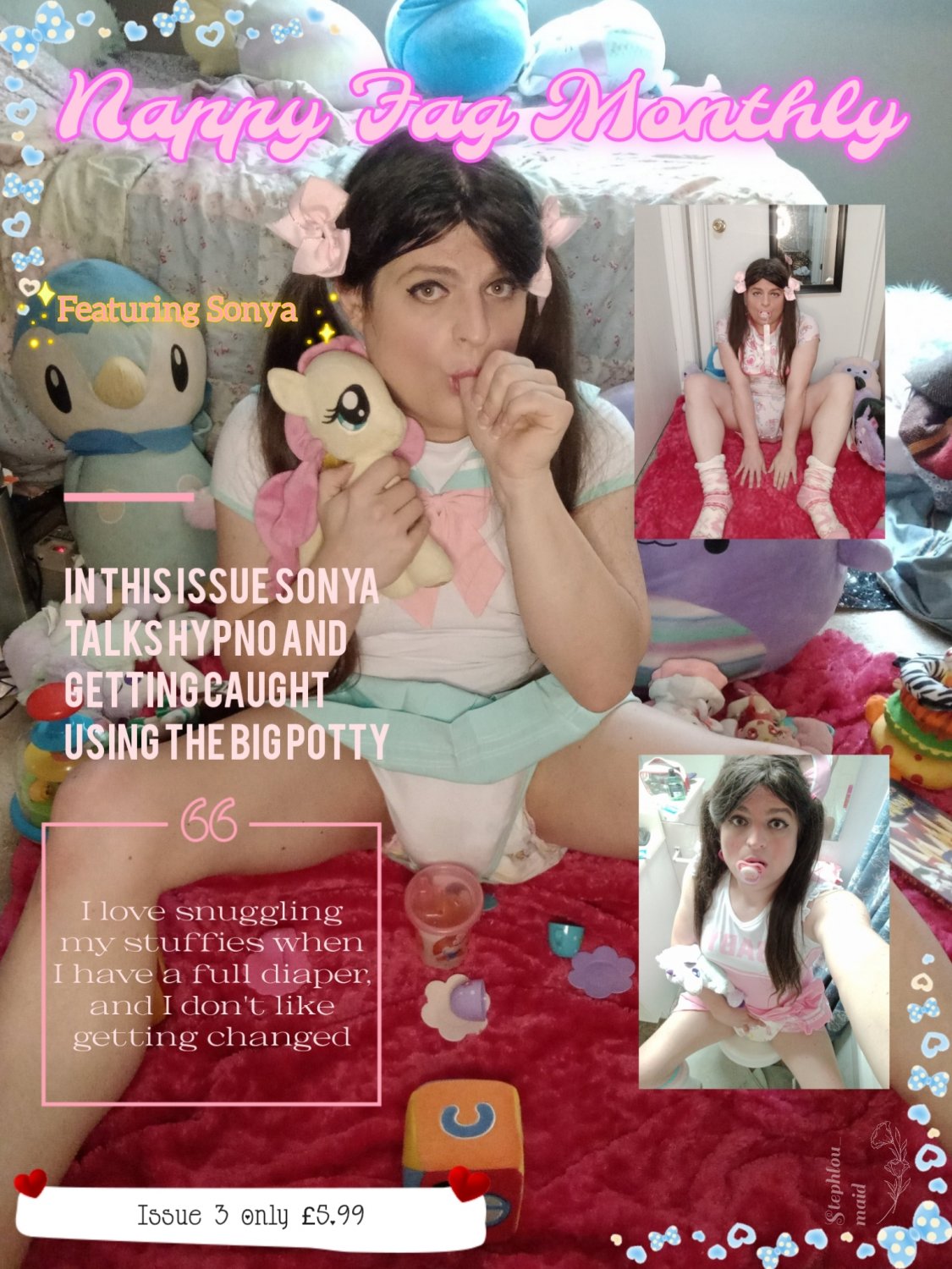 Sissy Captions. Nappy Fag Monthly magazine covers issues # 1 to # 6 #7HaW2twK